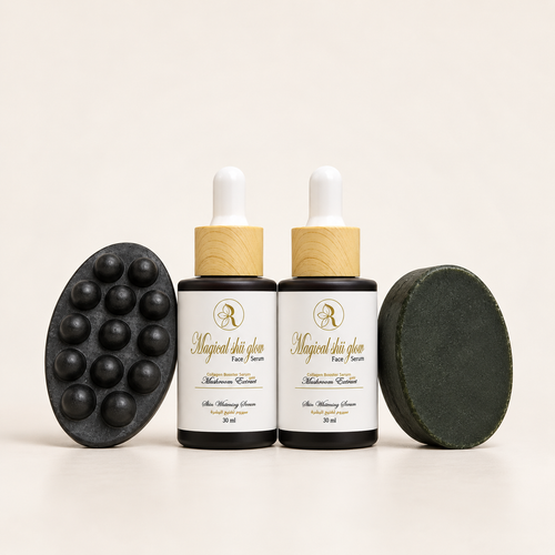 Engagement Couple Skincare Bundle — 2 Magical Shii Glow Serums and 2 Spirupure Soaps